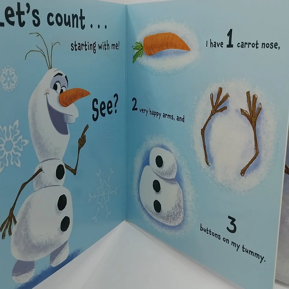 Disney Frozen Olaf's 1-2-3 Counting Board Book 2013 Winter Christmas Early Read - Picture 6 of 14
